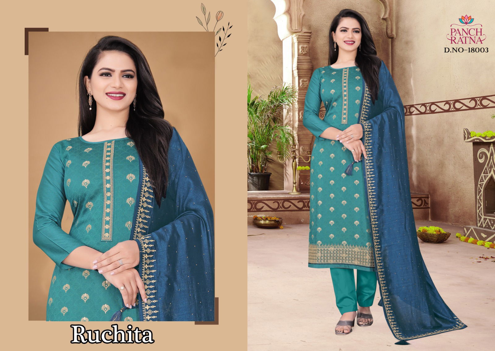 Ruchita By Panch Ratna 18001-18004 Designer Salwar Suits Catalog